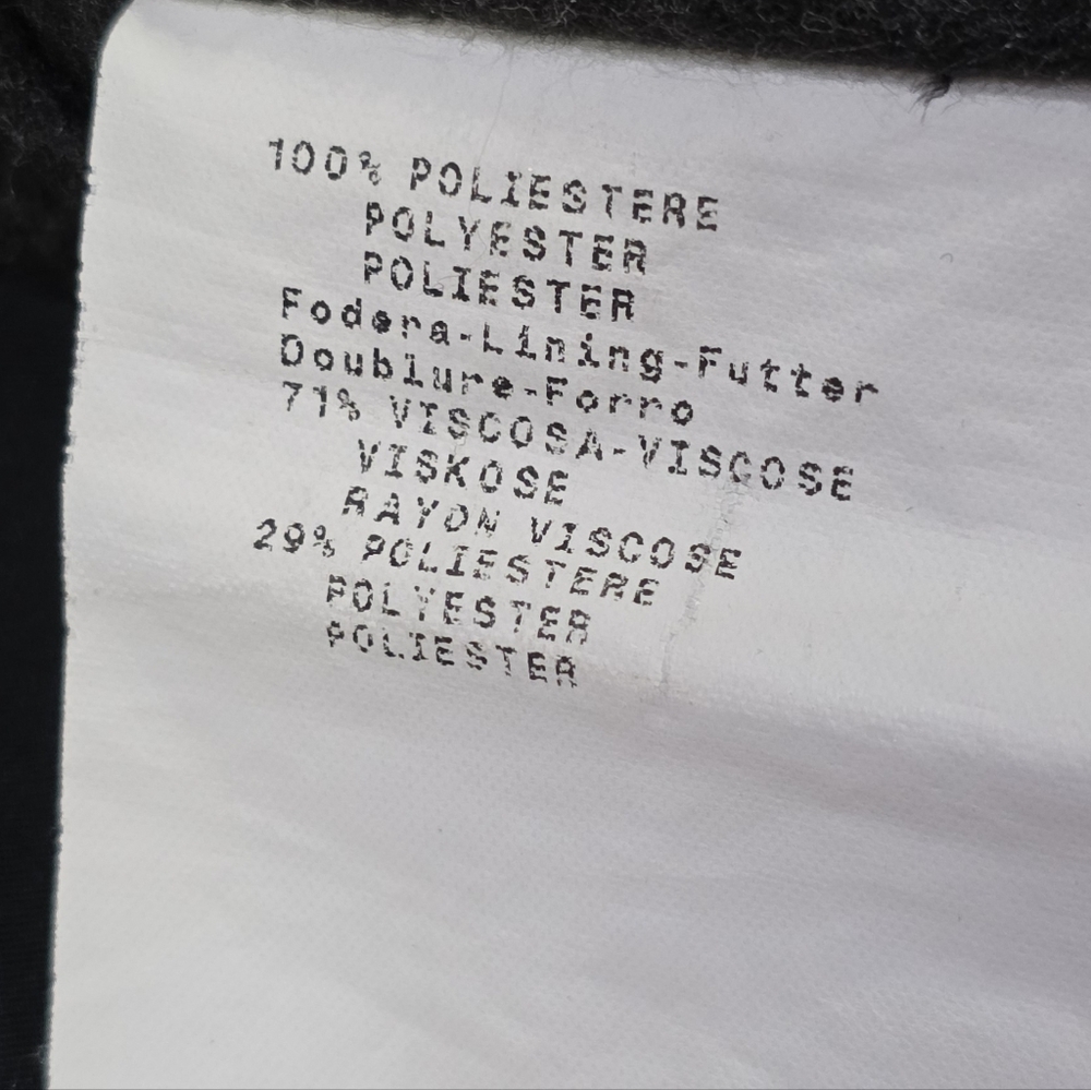 Armani Collezioni Black 2 Pocket Blazer Style Waterproof Coat w/Button Closure.6 - Picture 7 of 10